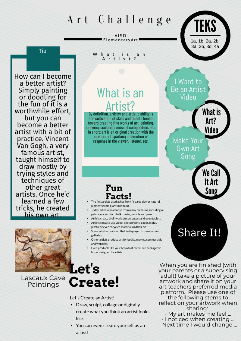 Art Challenge What is an Artist Piktochart Visual Editor