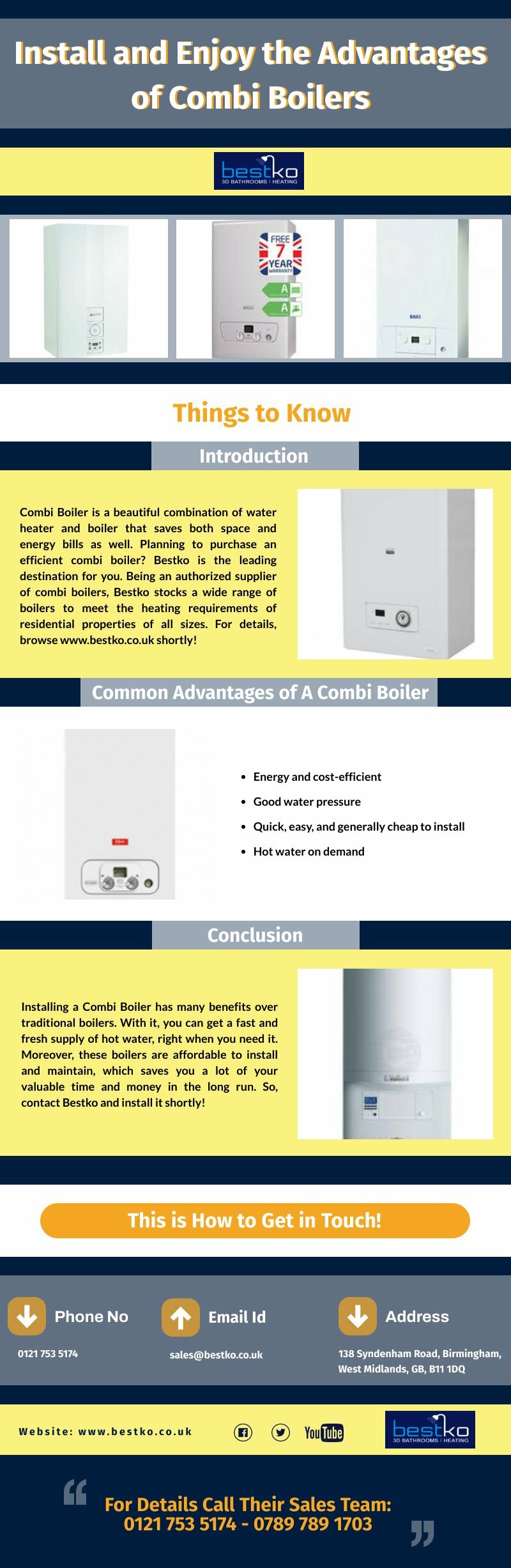 Install And Enjoy The Advantages Of Combi Boilers | Piktochart Visual ...