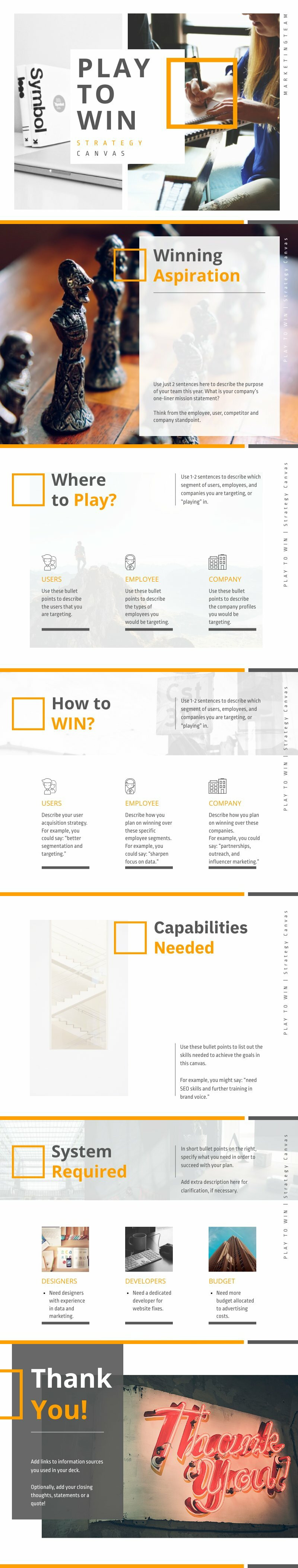 Play To Win Canvas Free Presentation Template Piktochart Play To Win Canvas Free Presentation Template Piktochart