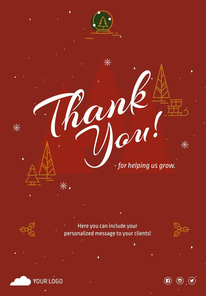Holiday Thank You Flyer