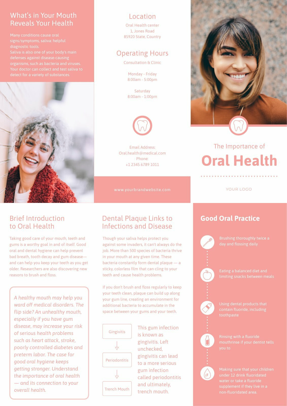 Oral Health Trifold Brochure