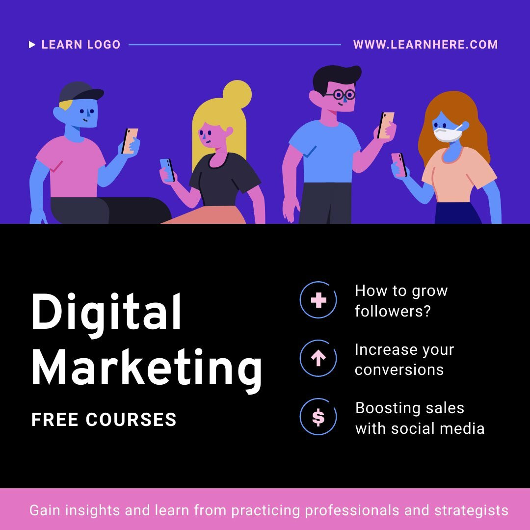 Digital Marketing Courses Instagram Post