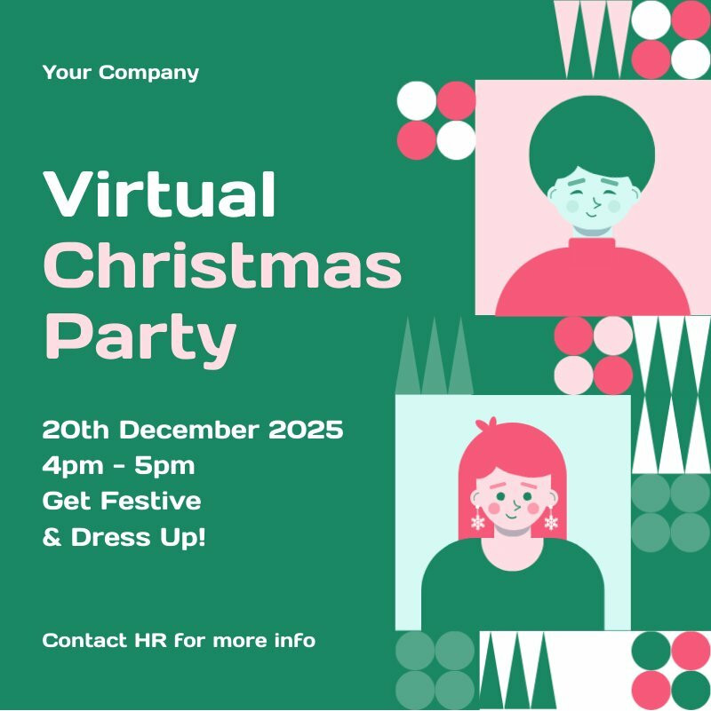 Virtual Christmas Party Instagram Post