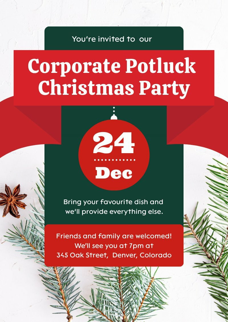 Corporate Potluck Christmas Party