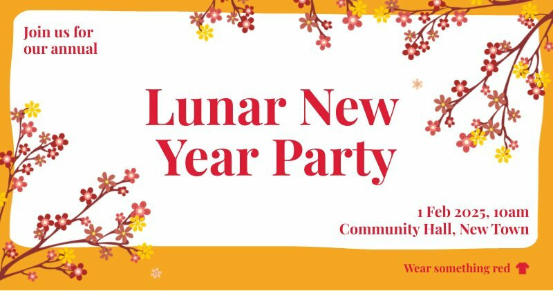 Lunar New Year Party Facebook Post