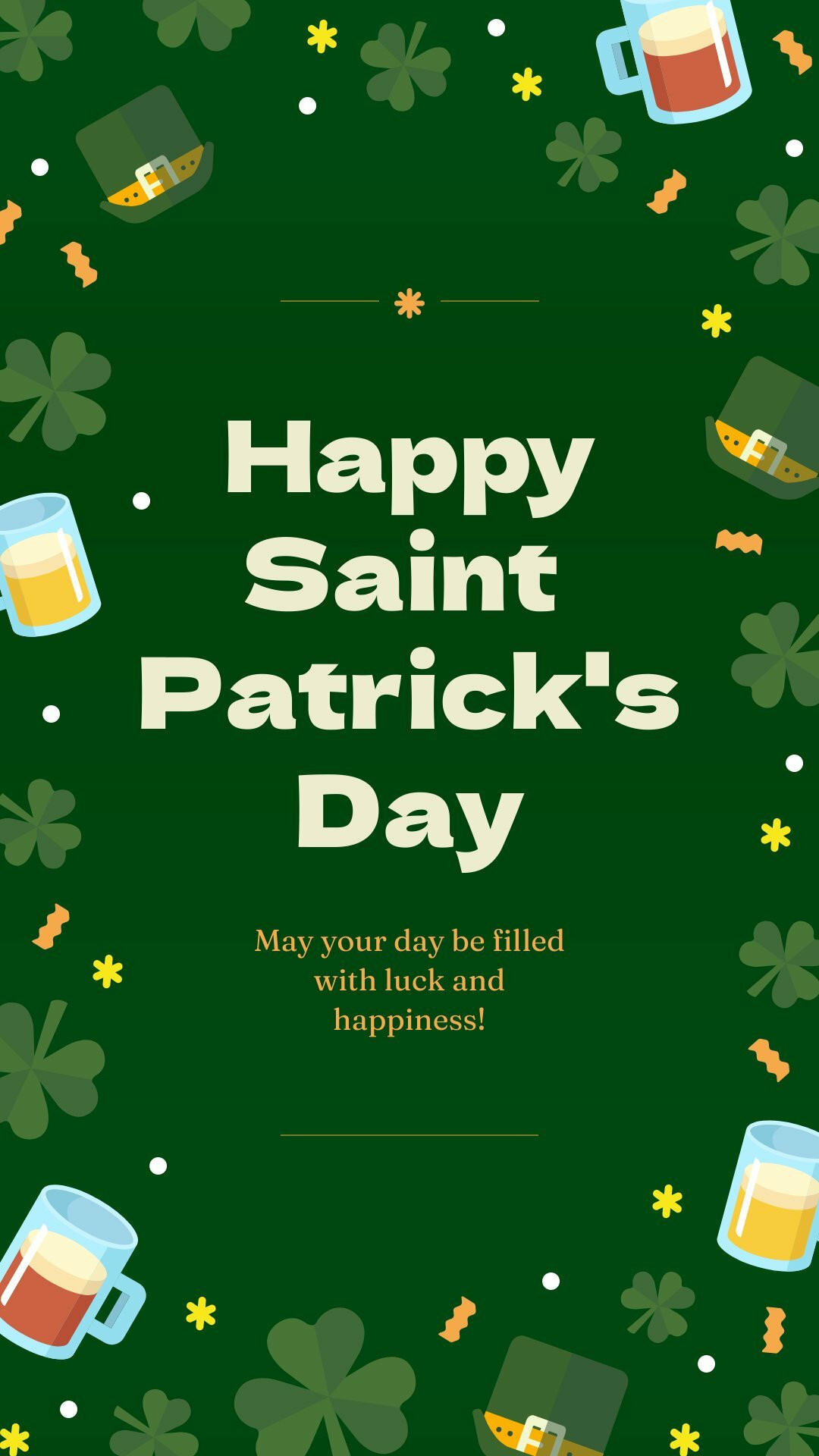 Happy St Patrick S Day Instagram Story Free Template Piktochart