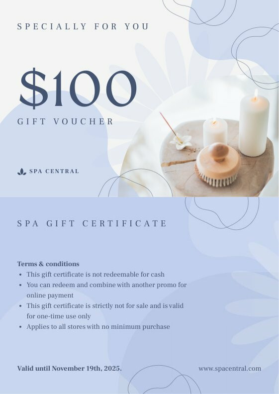 Spa Gift Card Free Gift Certificate Template Piktochart