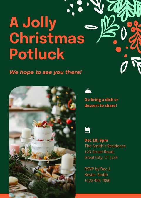 Christmas Lunch Invitation Free Invitation Template Piktochart