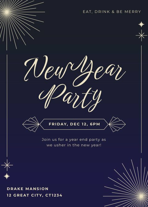 End Of The Year Party Invitation Templates