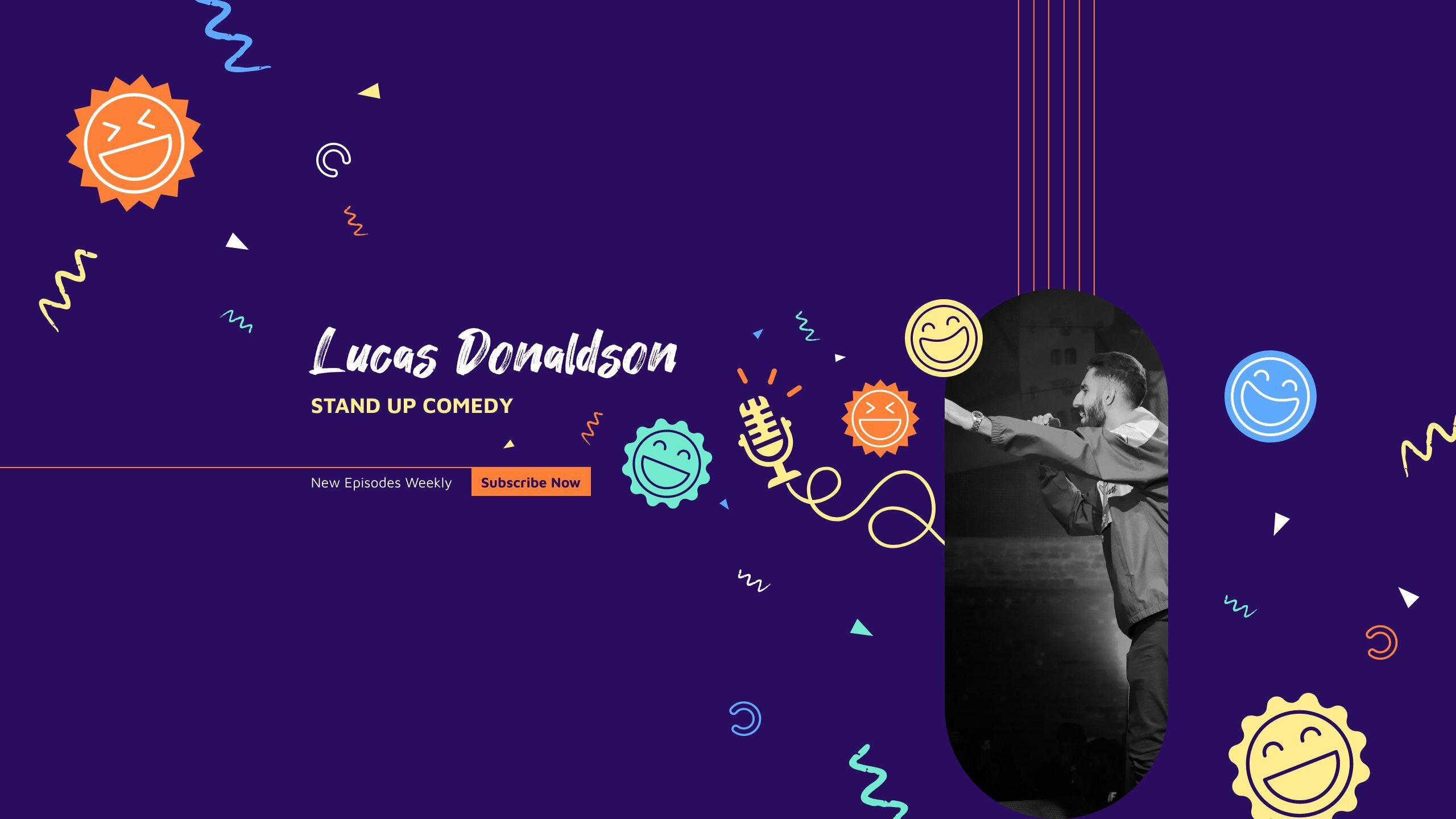 Funny YouTube Banner Free Banner Template Piktochart