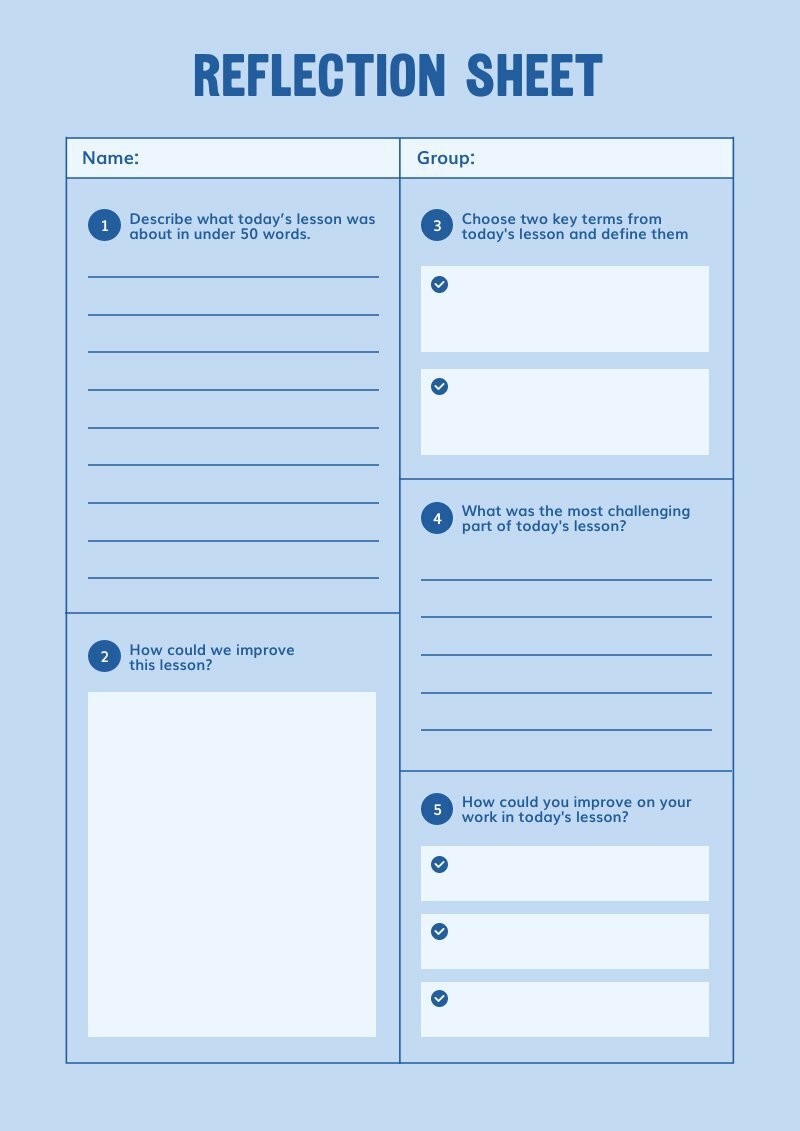 Reflective Log Free Schedule Planner Template Piktochart