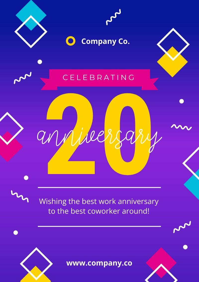 5 Year Work Anniversary Quotes Free Poster Template Piktochart