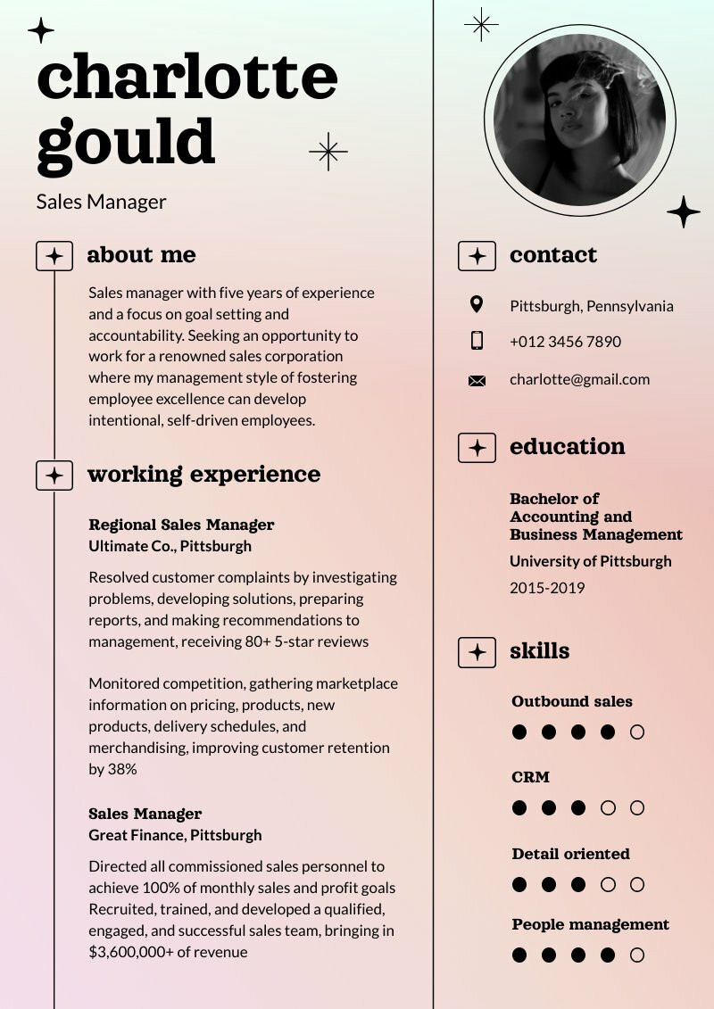 Modern Resume Piktochart