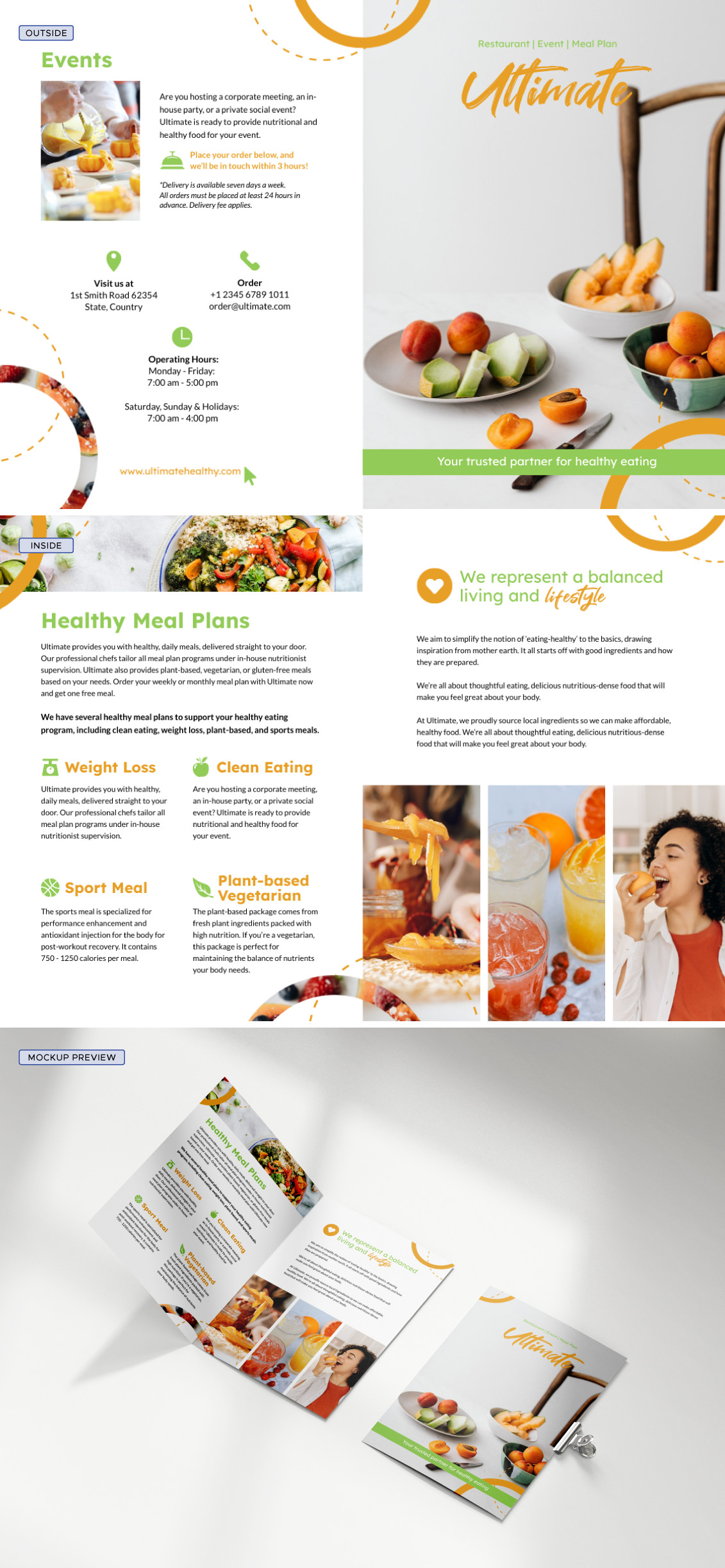 Healthy Food Bifold Brochure
