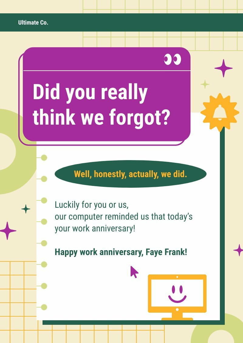 Funny Work Anniversary Quotes For Self Piktochart