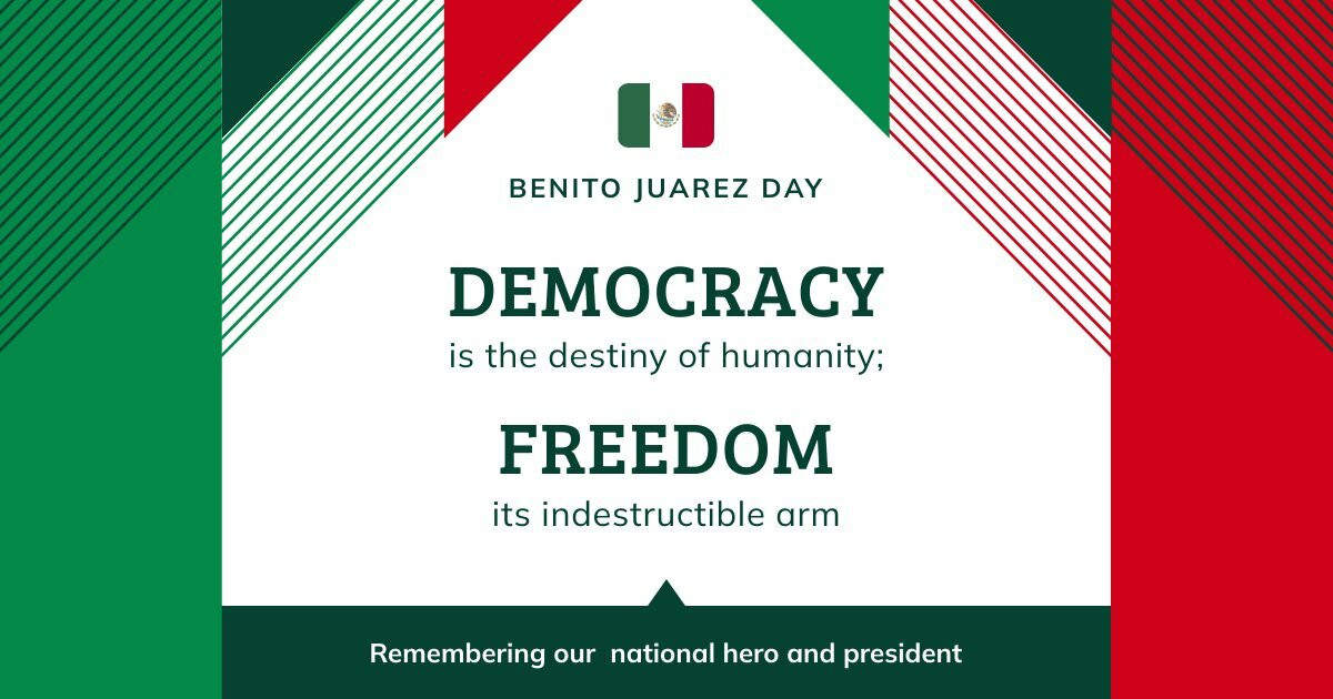 Benito Juarez Day Facebook Post