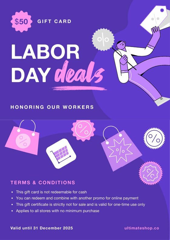 Labor Day Deals Free Cards Template Piktochart