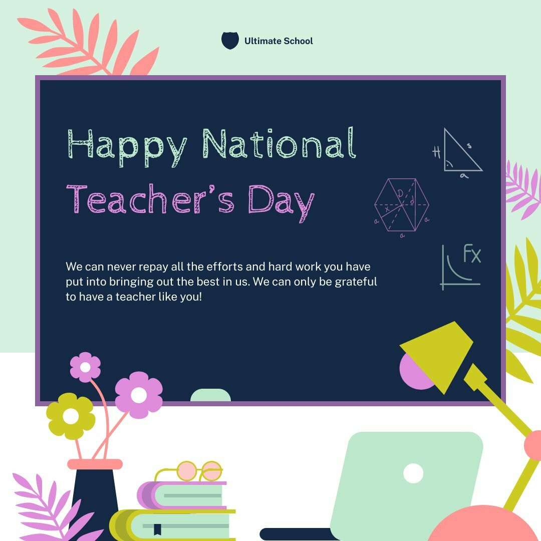 Happy Teacher Appreciation Day Instagram Post