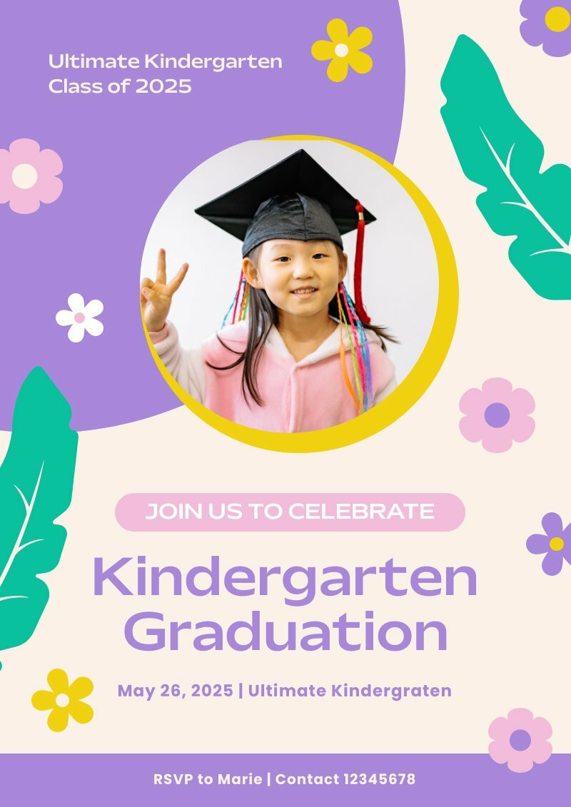 Kindergarten Graduation Poster