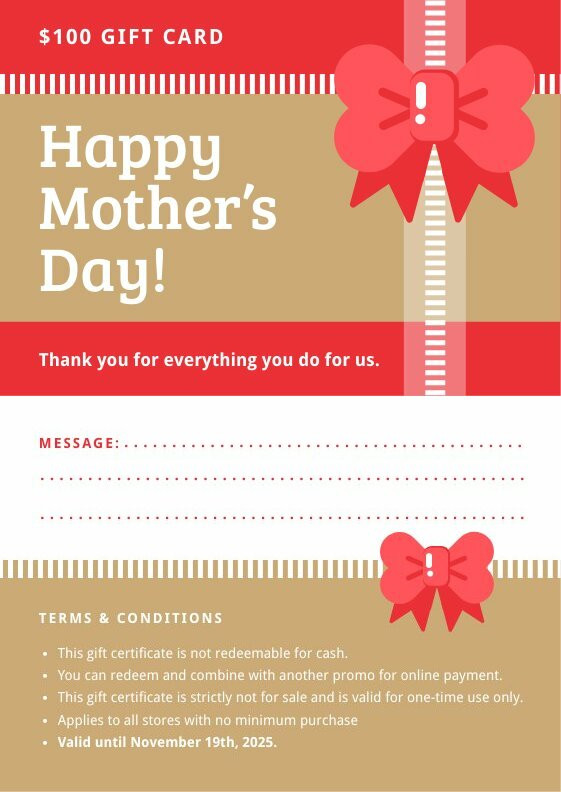 Gift Card for Mom