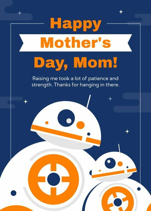 Star Wars Mothers Day Free Cards Template Piktochart