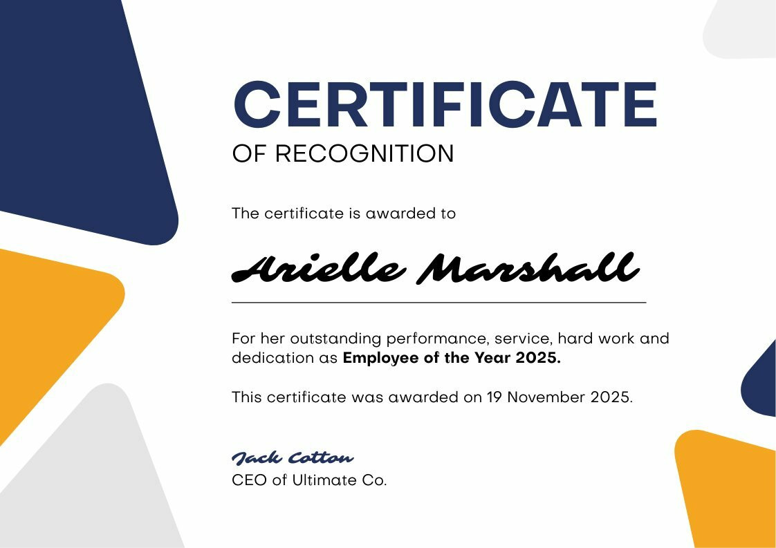 certificate of installation template