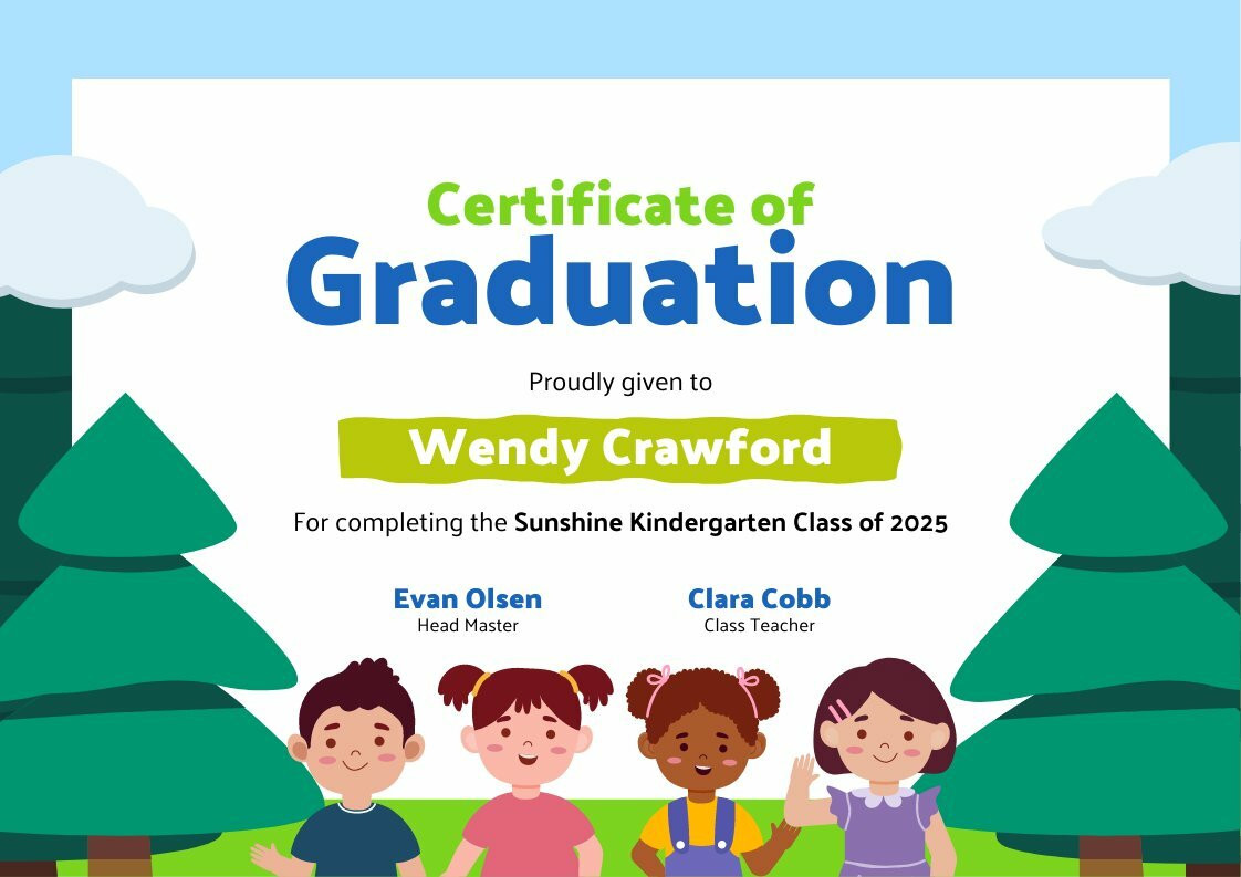 Kindergarten Graduation Certificate