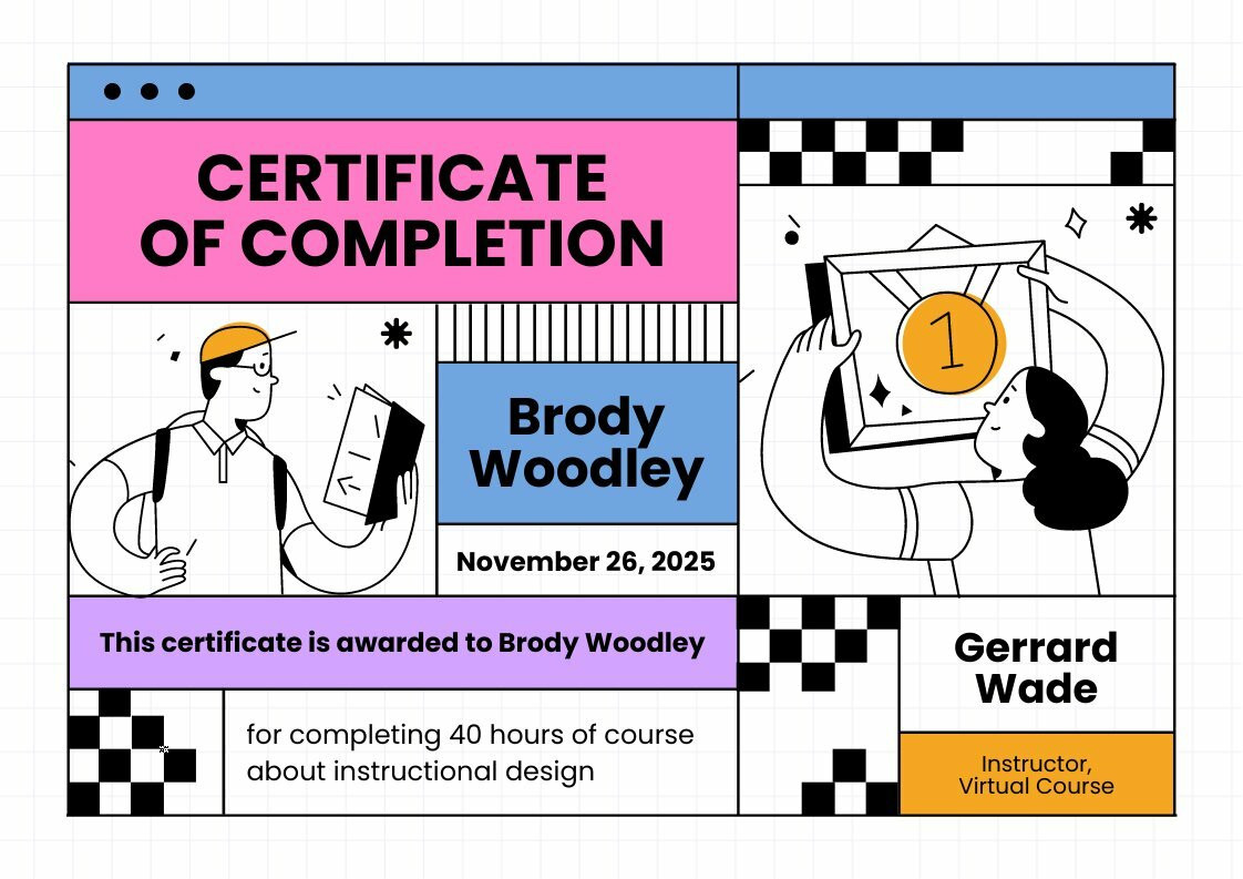 Instructional Design Certificate Piktochart