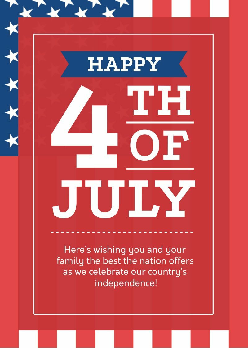 July 4th Card - Piktochart