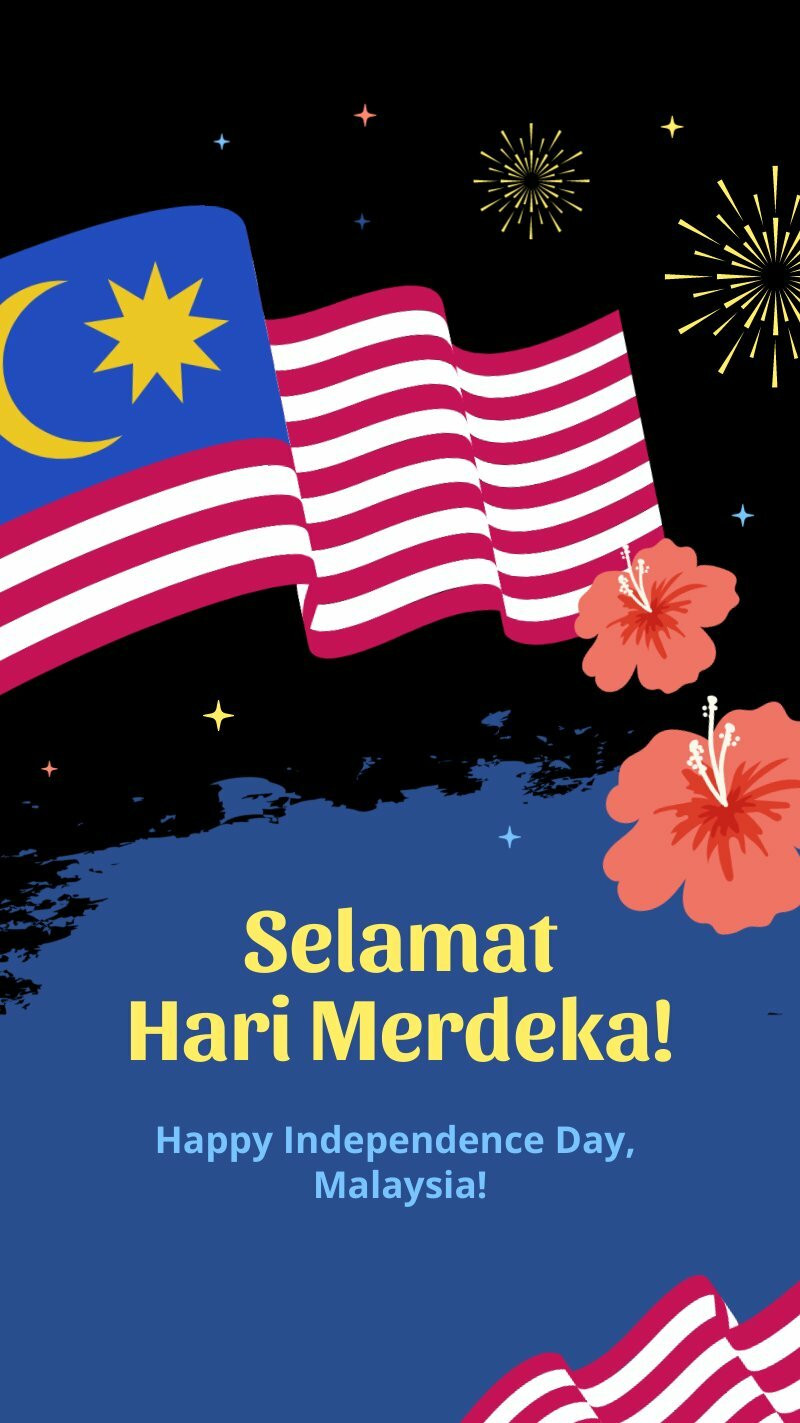 Modern Malaysia Independence Day Instagram Story