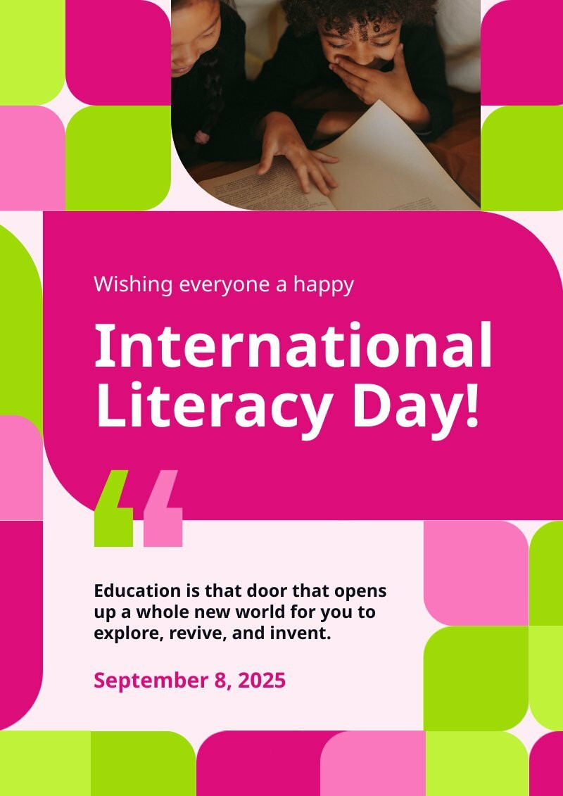 International Literacy Day - Piktochart