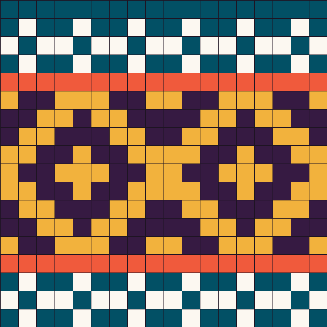 A colorwork knitting chart