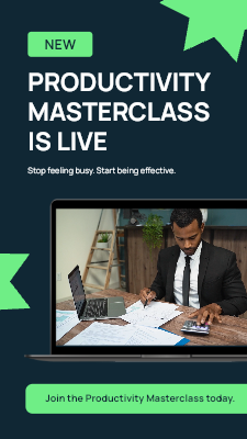 New Masterclass Launch Announcement video template preview