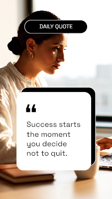 Entrepreneurial Mindset Daily Quote video template preview
