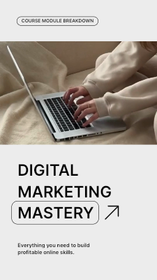 Minimalist Digital Course Module Breakdown video template preview